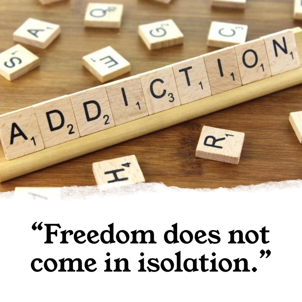 "Freedom does not come in isolation."